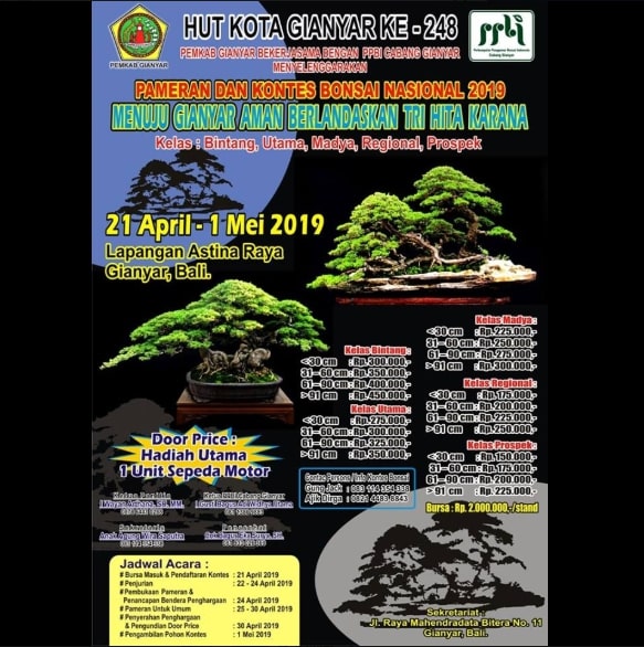 Pameran & Kontes Bonsai Nasional 2019 Pada Hut Kota Gianyar Ke - 248